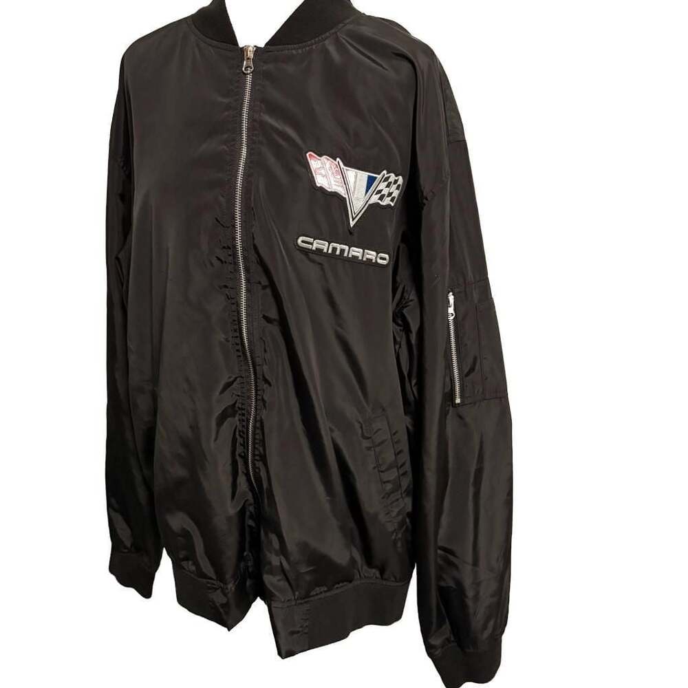 Vintage JH Design GM Chevrolet Camaro Bomber Jacket Black 2XL Performance